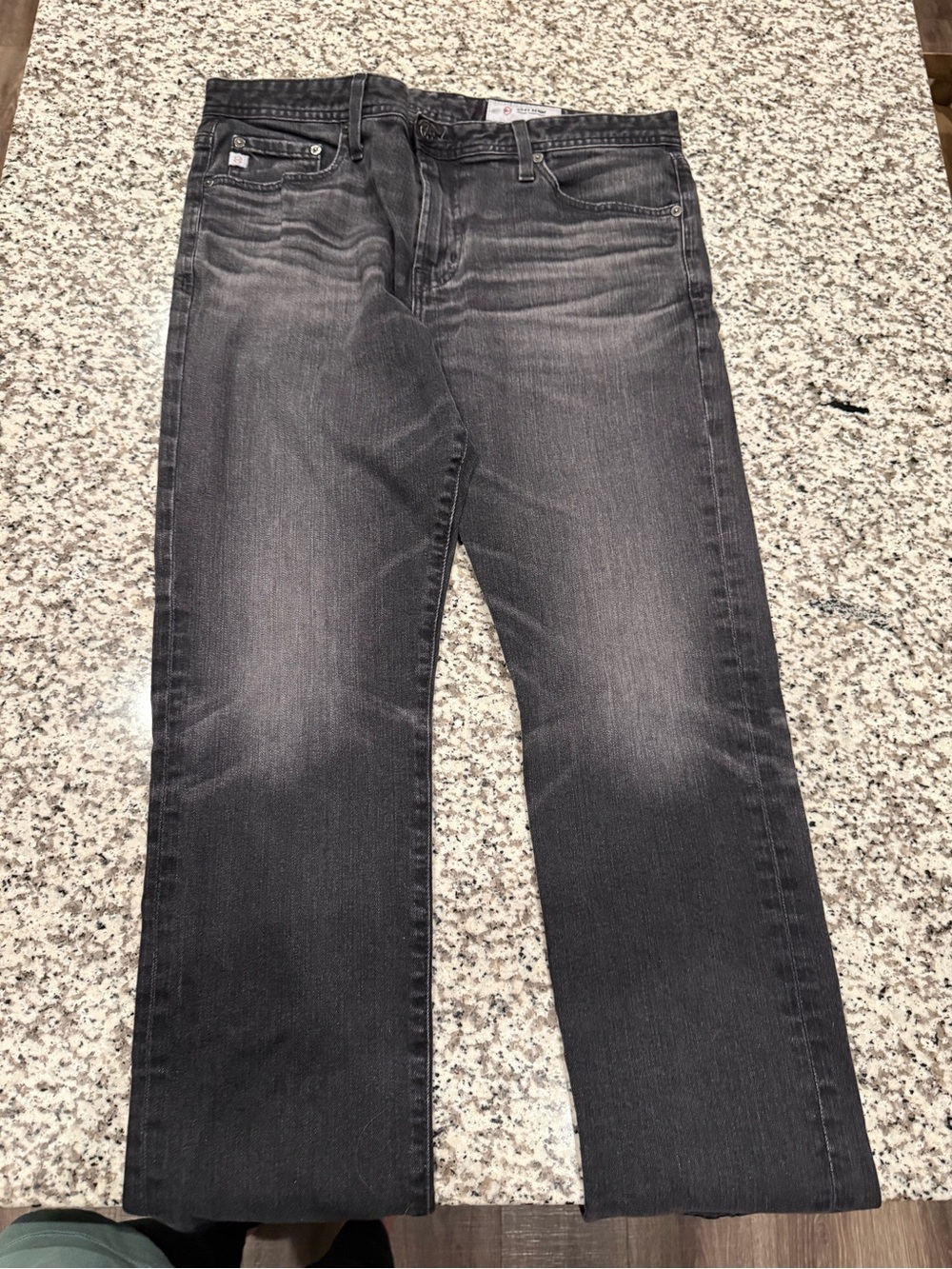Men's Black AG Straight-Leg Jeans